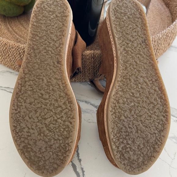 Italeau Handmade Platform Ankle Sandals Sz 38 - Picture 5 of 10